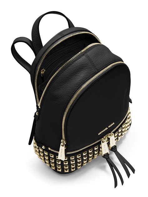 michael kors backpack large black|michael kors backpack purse black.